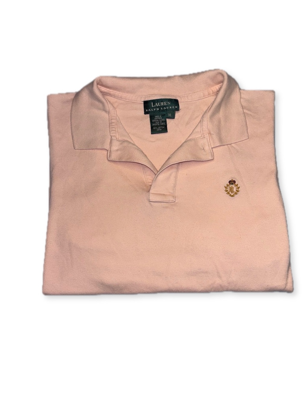 ⭐ Vintage Lauren Ralph Lauren Pastel Pink Crest Polo ⭐